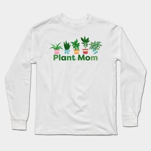 Plant Mom Design Long Sleeve T-Shirt